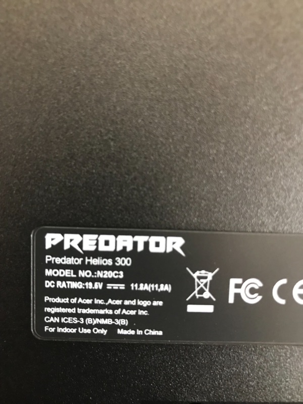 Photo 3 of Acer Predator Helios 300 Gaming Laptop, Intel i7-10750H, NVIDIA GeForce RTX 3060 Laptop GPU, 15.6" Full HD 144Hz 3ms IPS Display, 16GB DDR4, 512GB NVMe SSD, WiFi 6, RGB Keyboard, PH315-53-71HN
