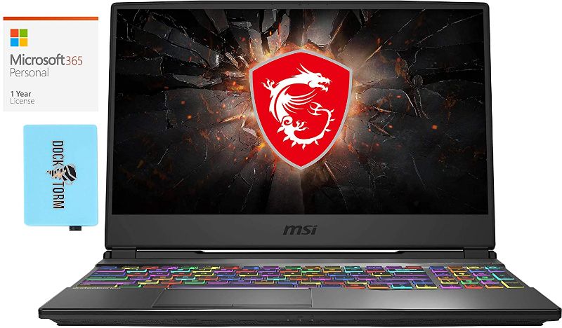 Photo 1 of MSI GP65 Leopard 10SEK-048 Gaming and Entertainment Laptop (Intel i7-10750H 6-Core, 16GB RAM, 512GB m.2 SATA SSD, RTX 2060, Win 10 Pro) with MS 365 Personal, Hub
