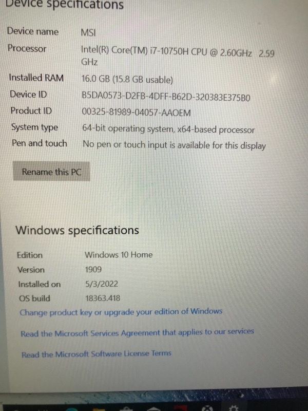 Photo 6 of MSI GP65 Leopard 10SEK-048 Gaming and Entertainment Laptop (Intel i7-10750H 6-Core, 16GB RAM, 512GB m.2 SATA SSD, RTX 2060, Win 10 Pro) with MS 365 Personal, Hub
