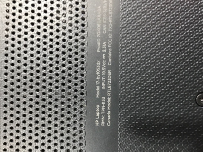 Photo 6 of HP (17-BY1053DX) 17.3 Laptop - Core i5-8265U - 8GB Memory - 256GB Solid State Drive - Windows 10 Home in S Mode - Jet Black/Maglia Pattern
