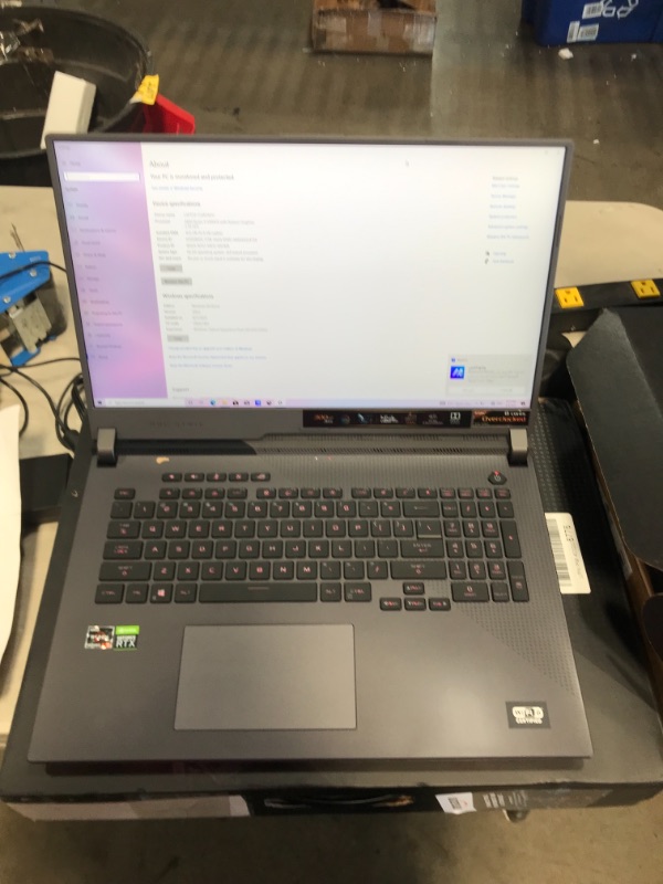 Photo 2 of ASUS - ROG Strix G17 17.3" Laptop - AMD Ryzen 9 - 16GB Memory - NVIDIA GeForce RTX 3070 - 1TB SSD - Eclipse Gray
