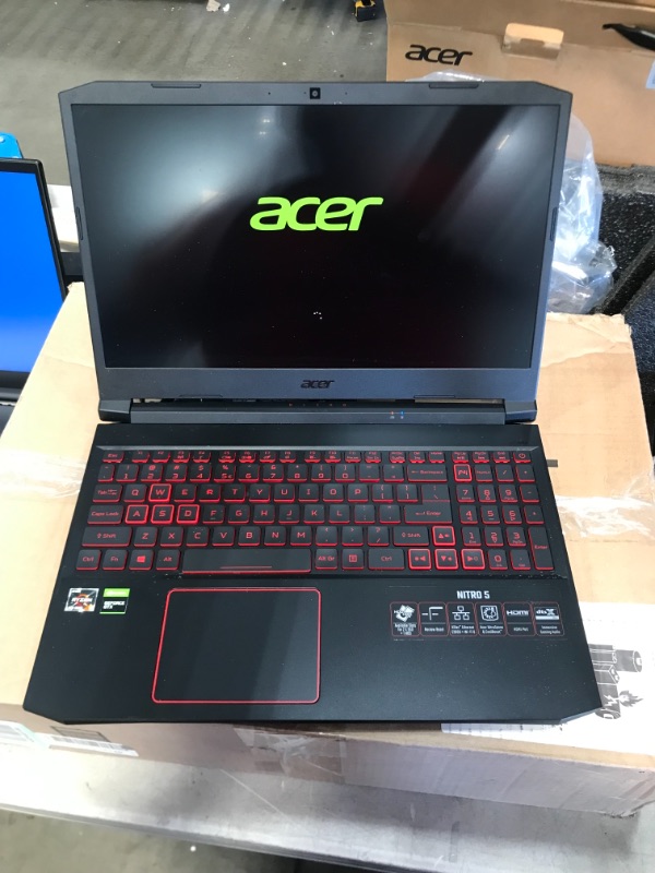 Photo 4 of ***PARTS ONLY***Acer Nitro 5 AN515-55-53E5 Gaming Laptop | Intel Core i5-10300H | NVIDIA GeForce RTX 3050 Laptop GPU | 15.6" FHD 144Hz IPS Display | 8GB DDR4 | 256GB NVMe SSD | Intel Wi-Fi 6 | Backlit Keyboard
