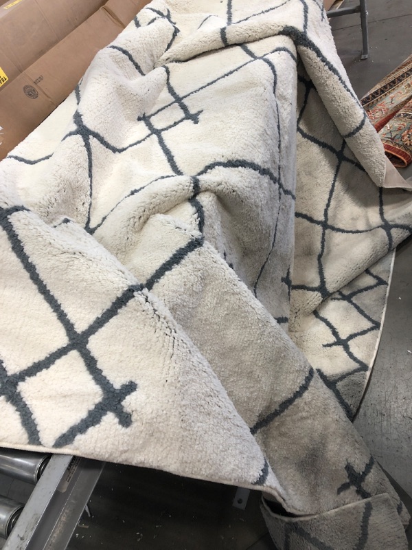 Photo 2 of 7'x10' Kenya Fleece Geometric Design Tufted Area Rug - Project 62™
