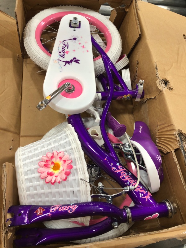 Photo 2 of JOYSTAR Fairy Girls Bike for Toddlers and Kids Ages 2-9 Year Old, 14Inch Wheels, Training Wheels Included, Toddler Girl Bike
