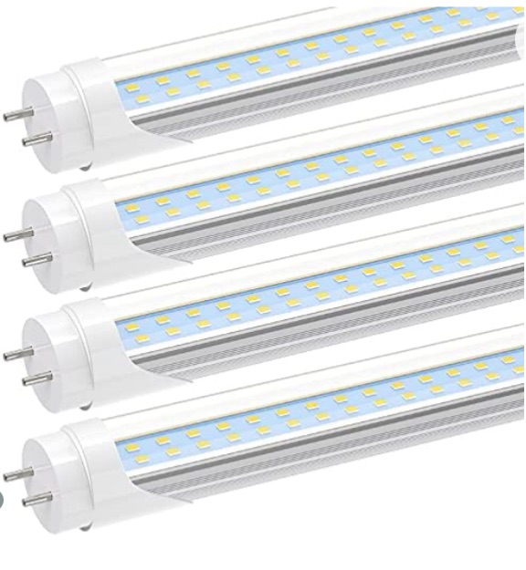 Photo 1 of (BENT) JESLED T8 T10 T12 LED 4FT Light Bulbs,24W 3000LM,6000K-6500K Daylight White,4 Foot LED Fluorescent Tube Replacement,Super Bright,Dual Ended Power,Ballast Bypass,Clear Cover(4-Pack)