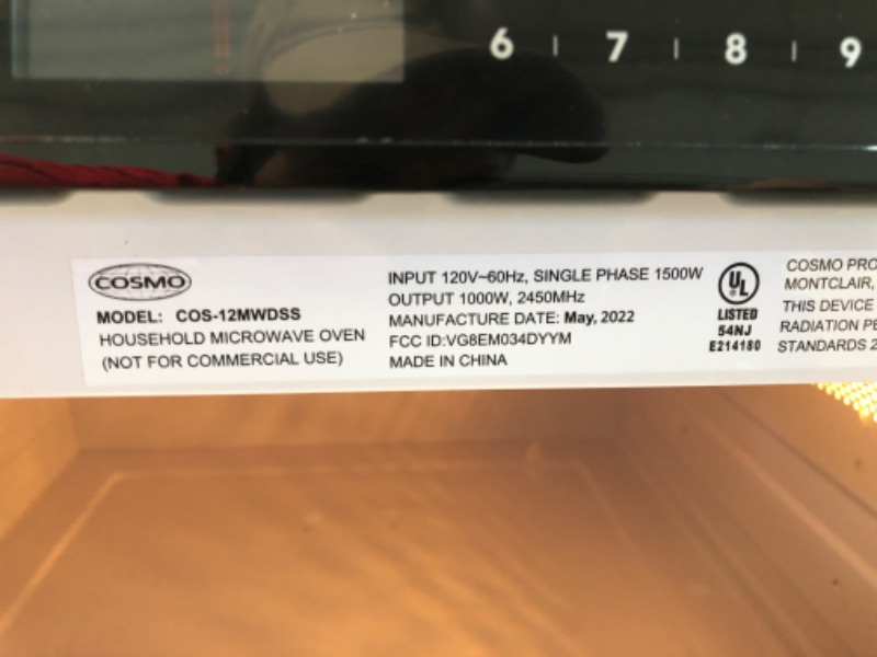 Photo 4 of (DENTED) COSMO COS-12MWDSS 24 in. Built-in Microwave Drawer with Automatic Presets, Touch Controls, Defrosting Rack and 1.2 cu. ft. Capacity in Stainless Steel
