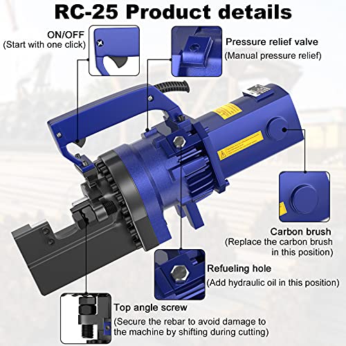 Photo 1 of (PARTS ONLY SALE; NOT FUNCTIONAL; MISSING MANUAL) IMAYCC Electric Rebar Cutter, RC-25 Rebar Cutter Tool
