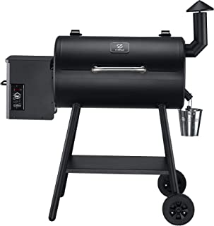 Photo 1 of (PARTS ONLY; MISSING MANUAL/HARDWARE; SCRATCH&DENTED) Z GRILLS ZPG-5502H 2021 Upgrade Wood Pellet Grill & Smoker, 8 in 1 BBQ Grill Auto Temperature Control, 553 sq in Black