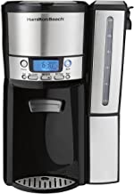 Photo 1 of (DAMAGED SIDE/ATTACHMETNT) Hamilton Beach Brewstation Dispensing Coffee Maker with 12 Cup Internal Brew Pot, Removable Reservoir, Black & Stainless Steel