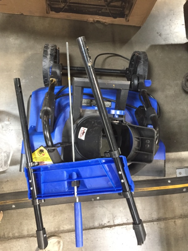 Photo 4 of *ITEM IS DAMAGED, SEE PICTURES**PARTS ONLY**UNABLE TO TEST**
Snow Joe SJ625E Electric Walk-Behind Single Stage Snow Thrower/Blower, 21-Inch Clearing Width, 15-AMP Motor, Directional Chute Control, LED Light
