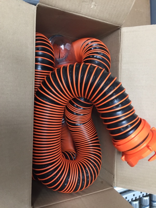 Photo 2 of Camco  Black RV RhinoFLEX 15' Sewer Hose Kit with RhinoFlex Hose and Swivel Fittings