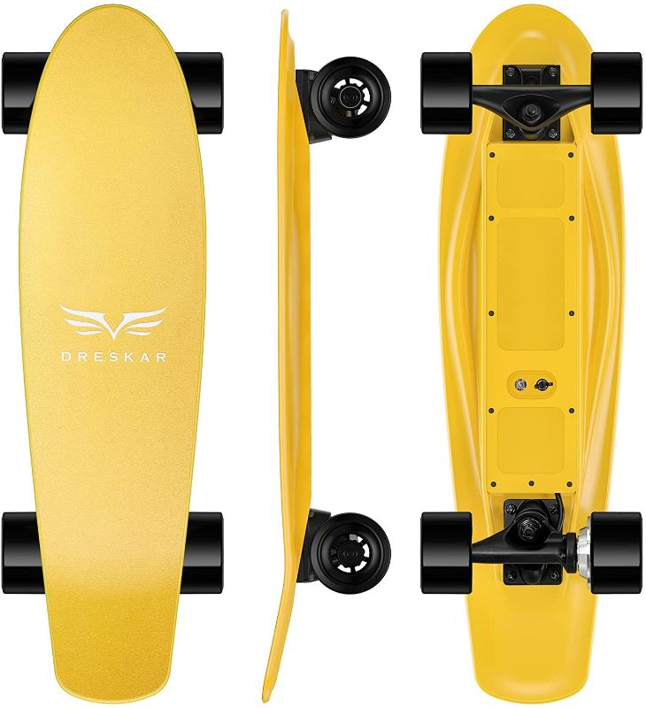 Photo 1 of DresKar Electric Skateboard for Kids and Teens Mini Cruiser Skateboards for Beginners Top Speed 12.5 MPH 350W Powerful Motor 5~7 Miles Range 3 Speeds Mode for Kids Girl Boys
