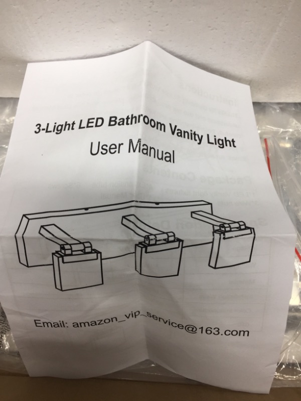 Photo 1 of 3-light led bath vanity light chrome