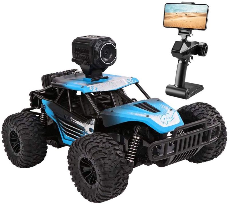 Photo 1 of RC Car, DeXop Newest 2.4Ghz 4WD Off-Road Remote Contorl Car with Dual Control Mode, 20km/H High Speed Remote Control Vehicle RC Car Toy For Children & Adult-Blue
- No Camera 