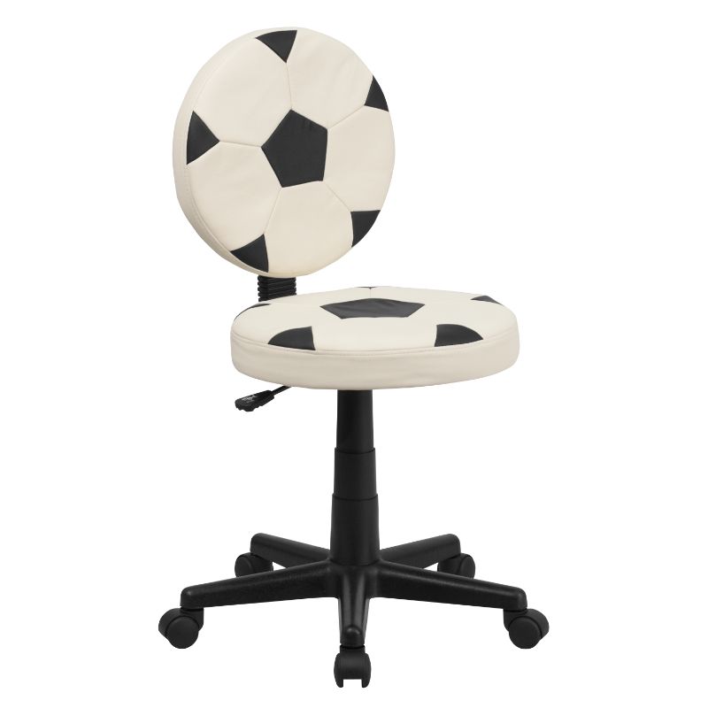 Photo 1 of Delacora Soccer 23"W Adjustable Armless Swivel Youth Office Desk Chair - Multi-Colored
