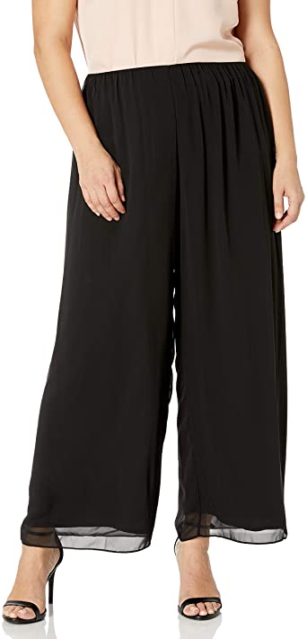 Photo 1 of Alex Evenings Women's Wide Leg Chiffon Dress Pant 
- 2X 