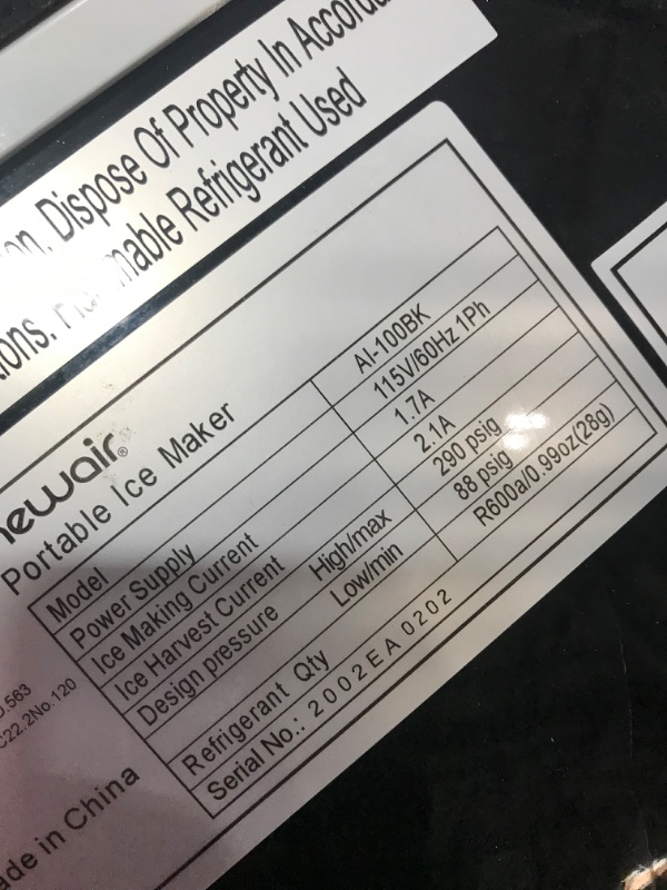 Newair Counter Top Ice Maker Machine (Black), Compact Automatic Ice