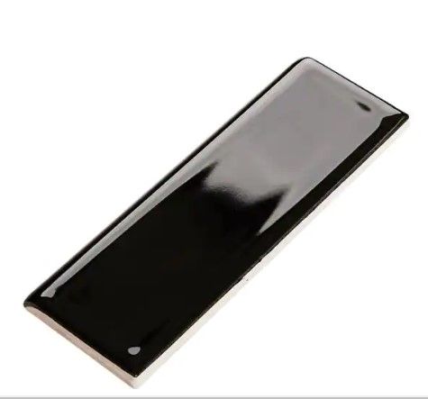 Photo 1 of 100 - Daltile
Semi-Gloss Black 2 in. x 6 in. Ceramic Bullnose Wall Tile (0.083 sq. ft. / piece)