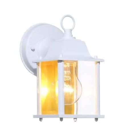 Photo 1 of 
Hampton Bay
8.5 in. White Decorative Outdoor Coach Lantern