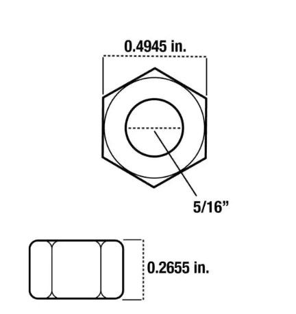 Photo 1 of 5/16 in.-18 Stainless Steel Hex Nut (100-Pack)