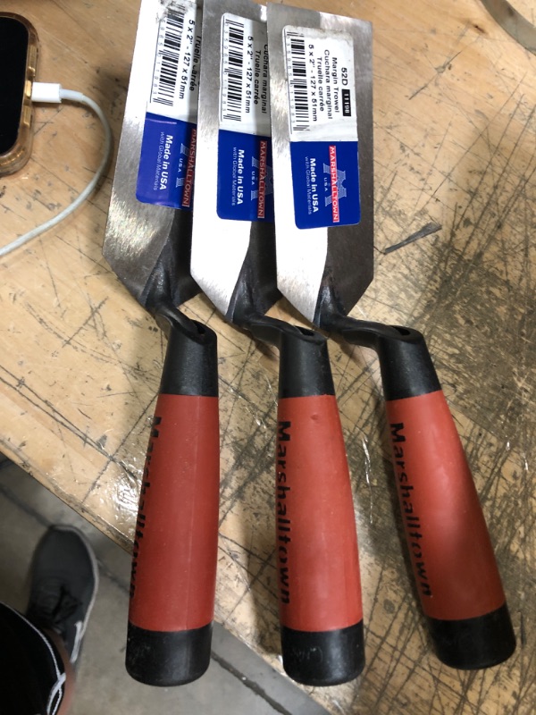 Photo 1 of 3 PACK- MARSHALLTOWN
5 in. x 2 in. Margin Trowel-Durasoft Handle