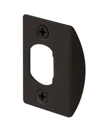 Photo 1 of 4 PACK - Prime-Line
Door Latch Strike Plate, Steel Construction, Classic Bronze Finish