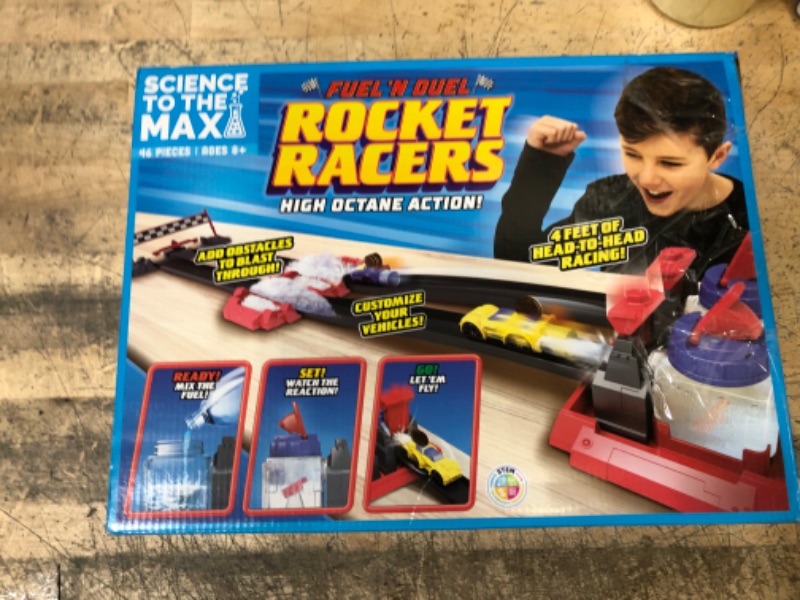 Photo 3 of Be Amazing! Toys Science to The Max DIY Rocket Race Car Science Experiment for Kids & Teens - STEM Chemistry Kit for Boys and Girls - Make Your Own Water Race Rocket with Race Track for Ages 8+
