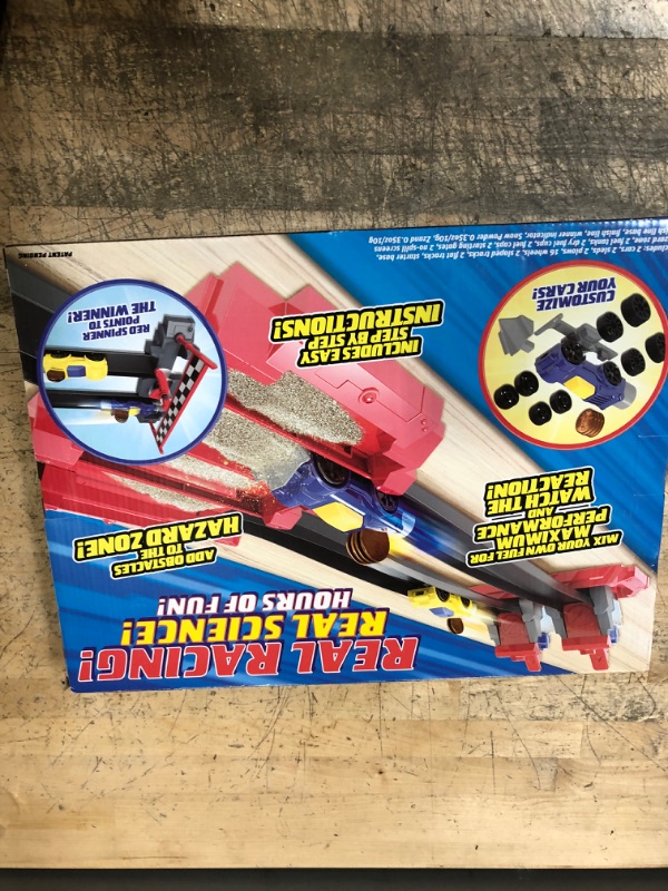 Photo 4 of Be Amazing! Toys Science to The Max DIY Rocket Race Car Science Experiment for Kids & Teens - STEM Chemistry Kit for Boys and Girls - Make Your Own Water Race Rocket with Race Track for Ages 8+
