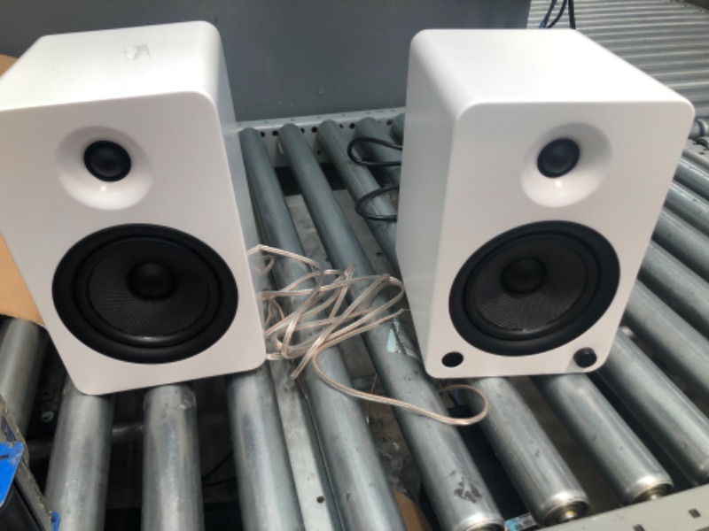 Photo 1 of **MISSING REMOTE**
Kanto YU6 Powered Speakers with Bluetooth and Phono Preamp | Matte White | Pair
