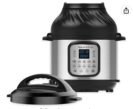 Photo 1 of Instant Pot Duo Crisp 11-in-1 Air Fryer and Electric Pressure Cooker Combo with Multicooker Lids that Air Fries, Steams, Slow Cooks, Sautés, Dehydrates and More, Free App With 1900 Recipes, 8 Quart