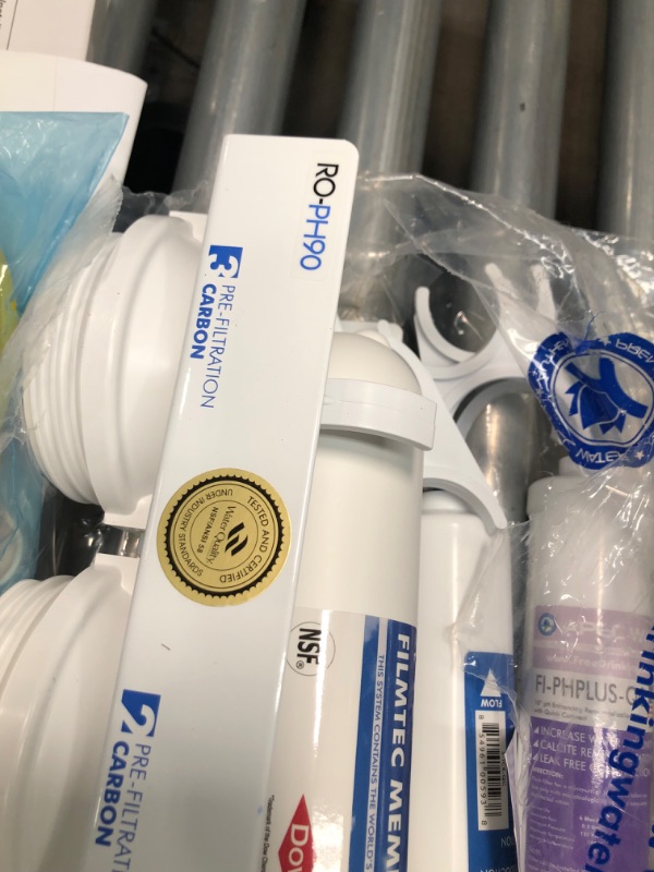 Photo 1 of APEC WATER Top Tier Supreme Certified Alkaline Mineral pH+ High Flow 90 GPD 6-Stage Ultra Safe Reverse Osmosis Drinking Water Filter System (Ultimate RO-PH90), Dimensions: 15" w x 7" d x 18" h