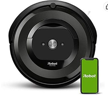 Photo 1 of iRobot Roomba E5 (5150) Robot Vacuum - Wi-Fi Connected, Compatible with Alexa, Ideal for Pet Hair, Carpets, Hard, Self-Charging Robotic Vacuum, Black