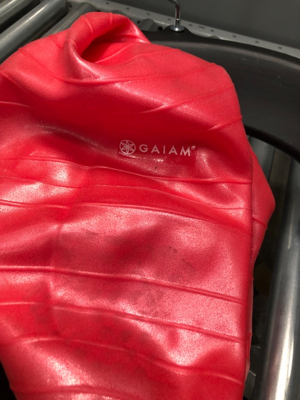 Photo 4 of Gaiam Classic Balance Ball Chair – Exercise Stability Yoga Ball Premium Ergonomic Chair for Home and Office Desk with Air Pump Red