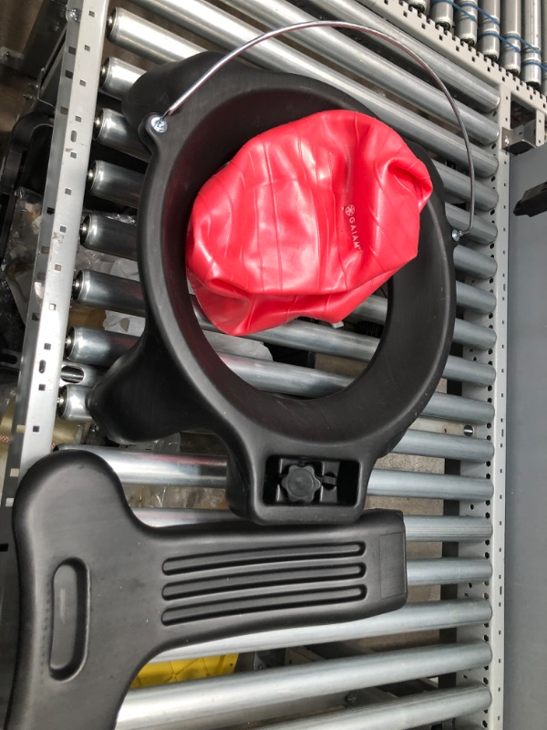 Photo 2 of Gaiam Classic Balance Ball Chair – Exercise Stability Yoga Ball Premium Ergonomic Chair for Home and Office Desk with Air Pump Red