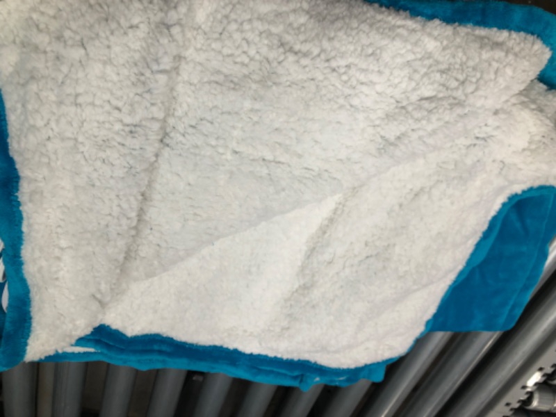 Photo 1 of WOOMER Electric Heated Throw Blanket, Soft Flannel Fast Heating Blanket with Multi-Color Option, Full Size 77"x 84" Teal 