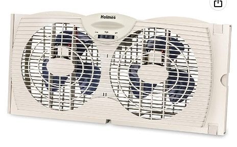 Photo 1 of Holmes Dual Blade Manual Window Fan with Reversible Air Flow