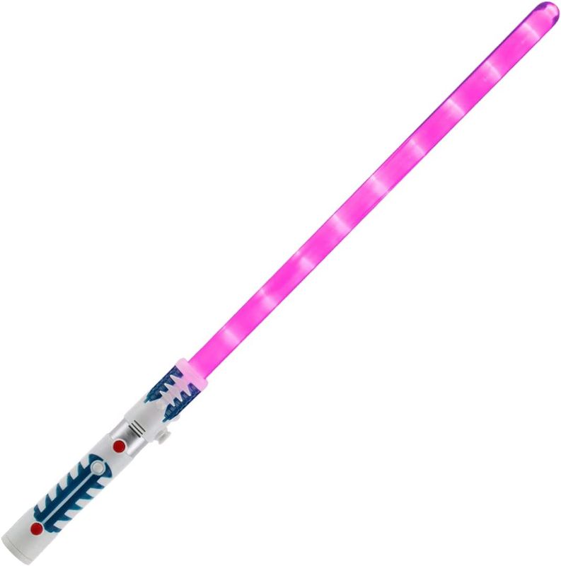 Photo 1 of 2-in-1 LED Light Up Sword FX Pink Toy Saber with Motion Sensitive Sound Effects (29 Inches)
