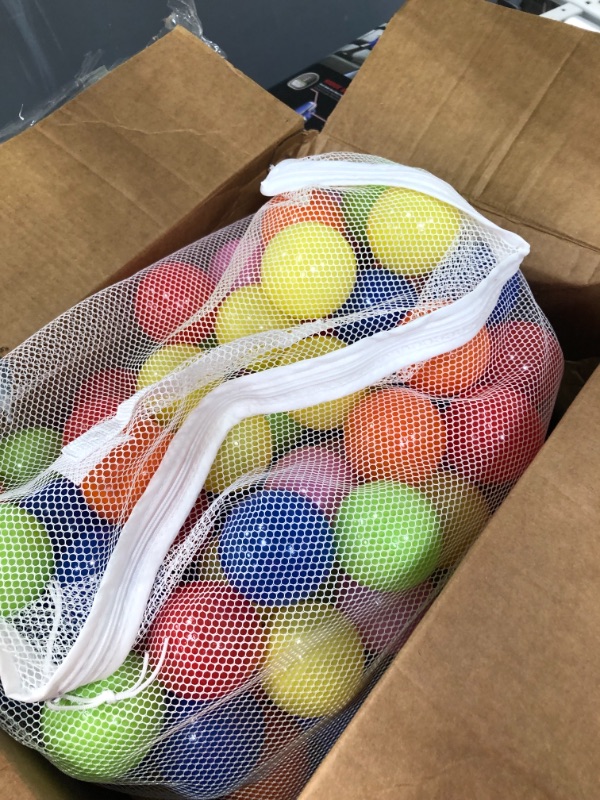 Photo 2 of Click N' Play Ball Pit Balls for Kids, Plastic Refill Balls, 200 Pack, Phthalate and BPA Free, Includes a Reusable Storage Bag with Zipper, Bright Colors, Gift for Toddlers and Kids
