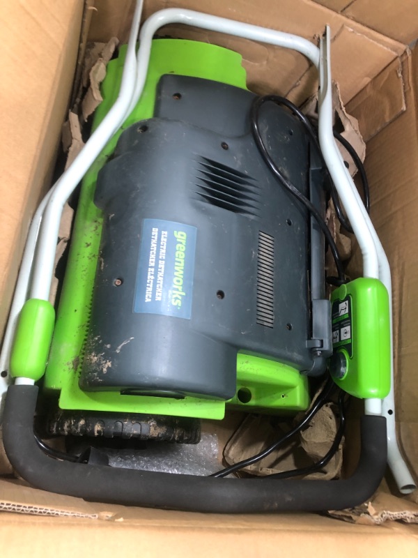 Photo 2 of ***PARTS ONLY*** GreenWorks 27022 10 Amp 14" Corded Dethatcher, 29.55 Lbs