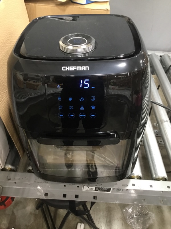 Photo 2 of Chefman RJ38-6-RDO 6 Liter Multi-Function Air Fryer Rotisserie Dehydrator, Black
