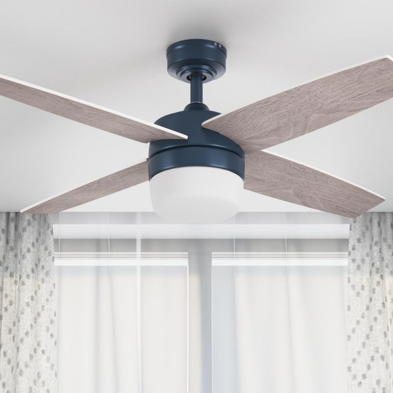 Photo 1 of 44" Prominence Home Atlas Indoor Modern Ceiling Fan with Remote, Sapphire Blue
