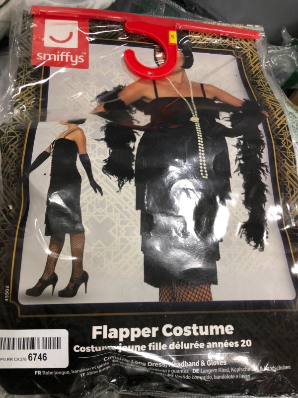 Photo 2 of Extra Large Black Ladies Flapper Costume - Costume Dress Flapper Fancy Ladies Charleston Black 1920s Womens Outfit Gatsby
