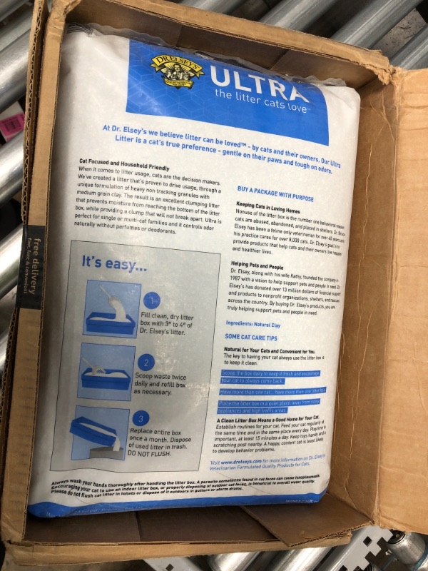 Photo 2 of Dr. Elsey's Precious Cat Ultra Unscented Clumping Clay Cat Litter, 40-lb bag