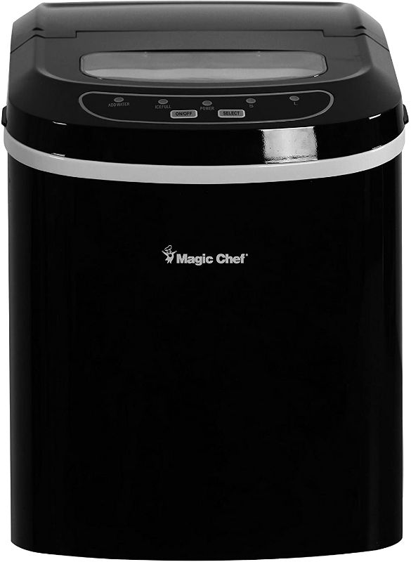 Photo 1 of Magic Chef 27-Lb. Portable Countertop Ice Maker in Silver
