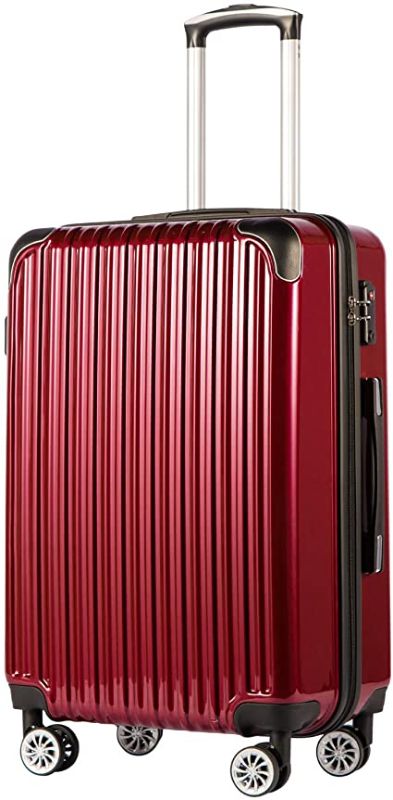 Photo 1 of Suitcase PC+ABS Spinner 20in (wine wind new, S(20in)_carry on) 11.02 x 9.84 x 22.05 inches
