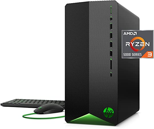 Photo 1 of HP Pavilion Gaming Desktop, AMD Radeon RX 5500, AMD Ryzen 3 5300G Processor, 8 GB RAM, 512 GB SSD, Windows 11 Home, 9 USB Ports, Keyboard and Mouse Combo, Pre-Built PC Tower (TG01-2022, 2022) ?12.09 x 6.12 x 13.28 inches

