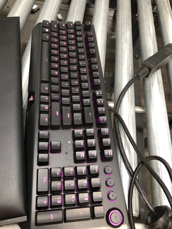 Photo 4 of Razer BlackWidow V3 Mechanical Gaming Keyboard: Green Mechanical Switches - Tactile & Clicky - Chroma RGB Lighting - Compact Form Factor - Programmable Macro Functionality, Classic Black
