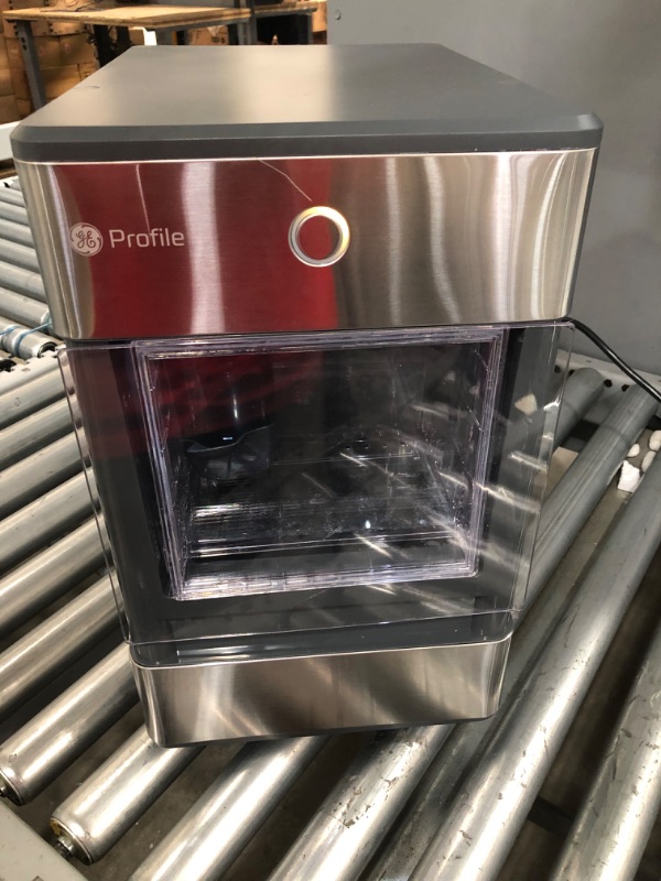 Photo 2 of GE Profile Opal | Countertop Nugget Ice Maker with Side Tank | Portable Ice Machine Makes up to 24 lbs. of Ice Per Day | Stainless Steel Finish