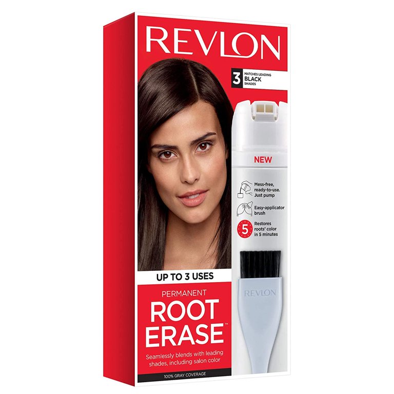 Photo 1 of Revlon Root Erase Permanent Hair Color, At Home Touchup Dye with Applicator Brush for Multiple Use, 100% Gray Coverage, 4R Dark Auburn/Reddish Brown, 3.2 fl oz***pack of 2***