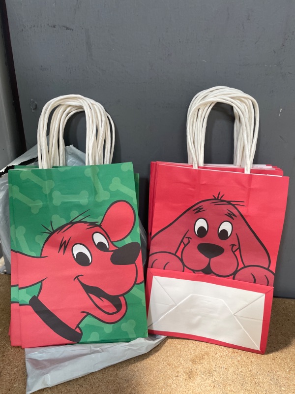 Photo 2 of 16 Pcs Red Dog Party Supplies, Red Dog Party Bags For Dog Movie Theme Birthday Party Decorations…